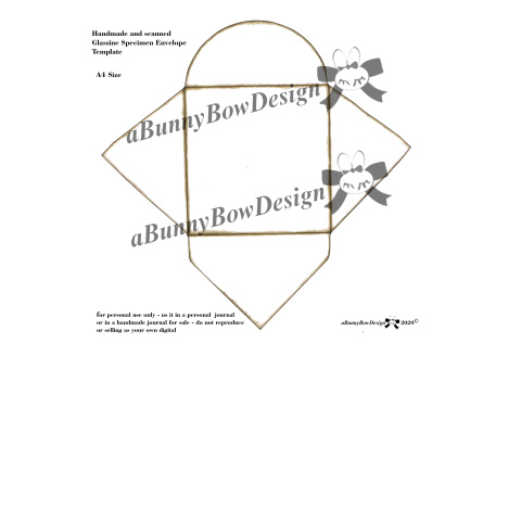 Glassine Specimen Envelope Template - Letter and A4 Size